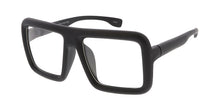 9249CLR Women's Plastic Oversized Thick Rimmed Square Frame w/ Clear Lens