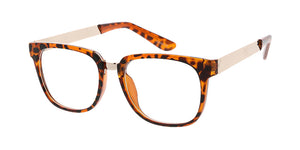 9369CLR Unisex Combo Medium Square Frame w/ Clear Lens