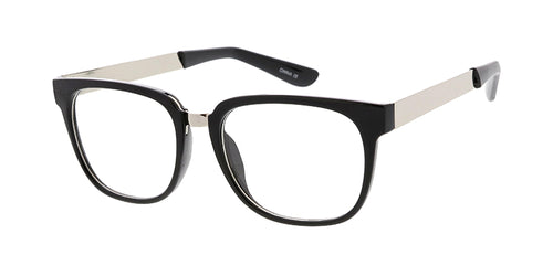 9369CLR Unisex Combo Medium Square Frame w/ Clear Lens