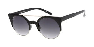 9437 Unisex Combo Medium Rounded Half Frame Vintage Inspired Frame