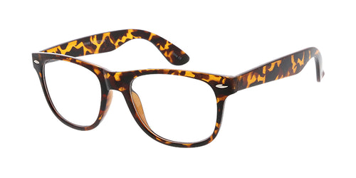 9513TRT/CLR Unisex Plastic Standard WF Tortoise Frame w/ Clear Lens (Single Color)