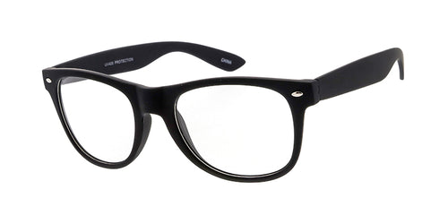 9519SFT/CLR Unisex Plastic Standard WF Rubberized Frame w/ Clear Lens (Single Color)