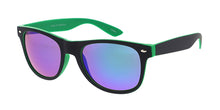9521SFT/RV Unisex Plastic Classic WF Two Toned Soft Rubberized Frame w/ Color Mirror Lens
