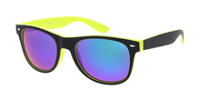 9521SFT/RV Unisex Plastic Classic WF Two Toned Soft Rubberized Frame w/ Color Mirror Lens
