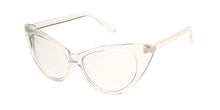 9686CLR Women's Plastic Thin Cat Eye w/ Clear Lens