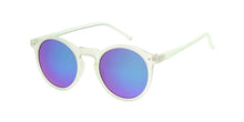 9728RV Unisex Plastic Round Hipster Thin Color Frame w/ Color Mirror Lens
