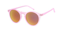 9728RV Unisex Plastic Round Hipster Thin Color Frame w/ Color Mirror Lens