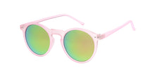 9728RV Unisex Plastic Round Hipster Thin Color Frame w/ Color Mirror Lens