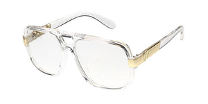 9763CLR Unisex Plastic 80s Square Frame w/ Clear Lens