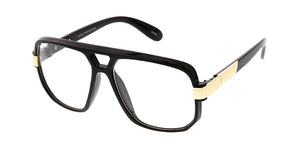 9763CLR Unisex Plastic 80s Square Frame w/ Clear Lens