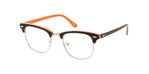 9829COL/CLR Unisex Classic Combo Clubber w/ Color Accent Frame and Clear Lens