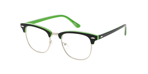 9829COL/CLR Unisex Classic Combo Clubber w/ Color Accent Frame and Clear Lens