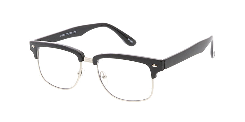 9831CLR Unisex Combo Small Square Clubbers w/ Clear Lens