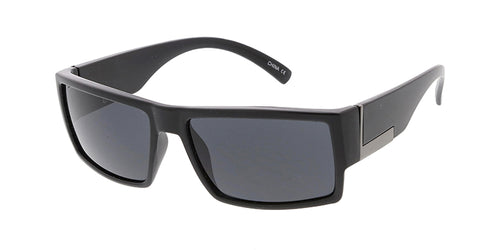 9837ME Men's Plastic Casual Medium Square Frame w/ Metal Accent