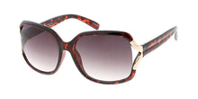 9848 Women's Plastic Large Square Open Temple Metal Accented Frame