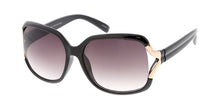 9848 Women's Plastic Large Square Open Temple Metal Accented Frame