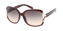 9848 Women's Plastic Large Square Open Temple Metal Accented Frame