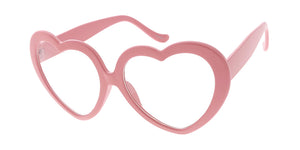 9997CLR Women's Plastic Large Heart Frame w/ Clear Lens