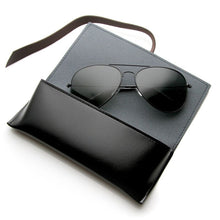 C2075 Faux Leather Scholar's Wrap-Around Eyewear Case (Assorted Colors)