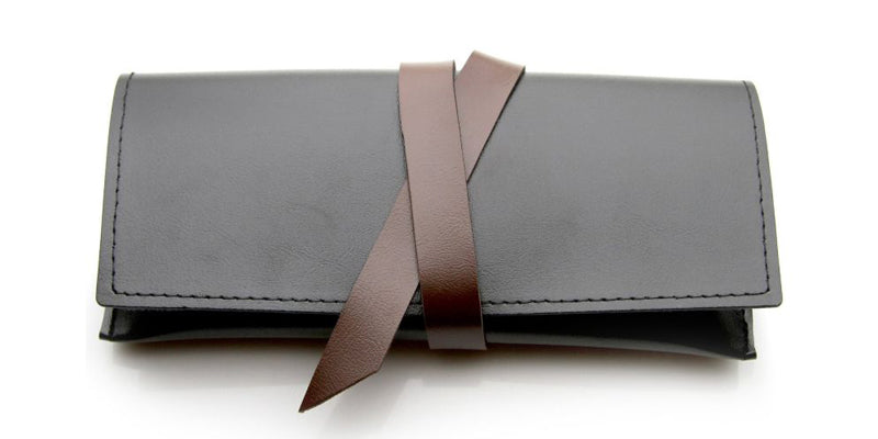 C2075 Faux Leather Scholar's Wrap-Around Eyewear Case (Assorted Colors)