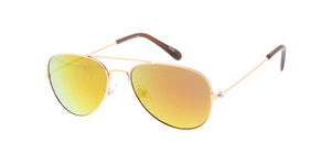K3002RV Kids' Metal Aviator Frame w/ Color Mirror Lens