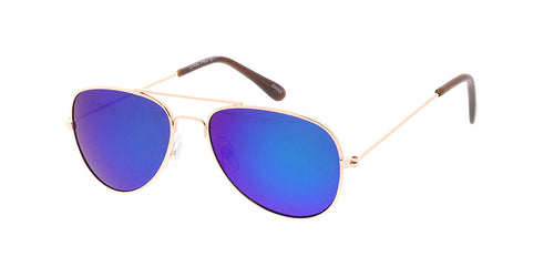 K3002RV Kids' Metal Aviator Frame w/ Color Mirror Lens