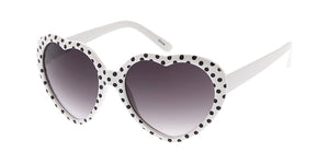 K6460G Girls' Plastic Polka Dot Heart Frame