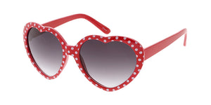 K6460G Girls' Plastic Polka Dot Heart Frame