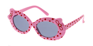 K6484G/RH Kids' Plastic Oval Polka Dotted Oval Frame w/ Rhinestones