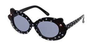 K6484G/RH Kids' Plastic Oval Polka Dotted Oval Frame w/ Rhinestones