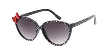 K6542G Kids' Plastic Polka Dot Bow Cat Eye Frame