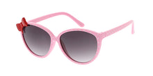 K6542G Kids' Plastic Polka Dot Bow Cat Eye Frame