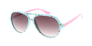 K6589G/PLK Kids' Plastic Aviator w/ Polka Dot Print
