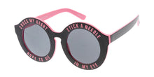 K6595G Kids' Plastic Round "Cross My Heart" Color Accent Frame