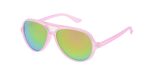 K6598COL/RV Kids' Plastic Aviator Color Frame w/ Color Mirror Lens