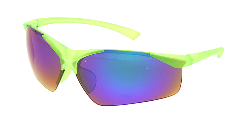 K6623B/RV Kids' Plastic Boys Sports Half Frame w/ Color Mirror Lens