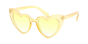 K6632CRY Kids' Plastic Heart Shaped Monochromatic Crystal Color Frame w/ Color Lens