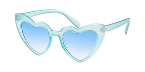 K6632CRY Kids' Plastic Heart Shaped Monochromatic Crystal Color Frame w/ Color Lens