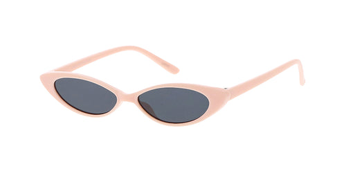 K6633G Kids' Plastic Small Thin Oval Cat Eye Frame