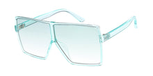 K6638CRY/COL Kids' Plastic Oversized Rectangular Designer Crystal Color Frame w/ Color Lens