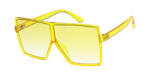 K6638CRY/COL Kids' Plastic Oversized Rectangular Designer Crystal Color Frame w/ Color Lens
