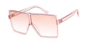 K6638CRY/COL Kids' Plastic Oversized Rectangular Designer Crystal Color Frame w/ Color Lens