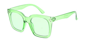 K6644CRY/COL Kids' Plastic Square Fashion Crystal Color Frame w/ Color Lens