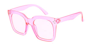 K6644CRY/COL Kids' Plastic Square Fashion Crystal Color Frame w/ Color Lens