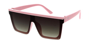 K6647G Kids' Plastic Flat Top Rimless Rectangular Frame