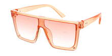 K6648CRY/COL Kids' Plastic Flat Top Rimless Rectangular Crystal Color Frame w/ Color Lens