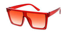 K6648CRY/COL Kids' Plastic Flat Top Rimless Rectangular Crystal Color Frame w/ Color Lens