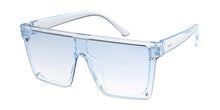 K6648CRY/COL Kids' Plastic Flat Top Rimless Rectangular Crystal Color Frame w/ Color Lens