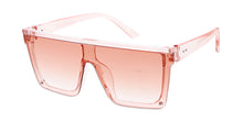 K6648CRY/COL Kids' Plastic Flat Top Rimless Rectangular Crystal Color Frame w/ Color Lens