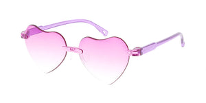 K6654HRT Kid's Plastic Heart Crystal Frame w/ Two Tone Lens